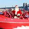 Santa jet boating on Sydney Harbour